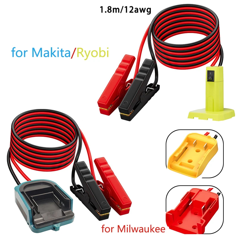 Jumper Wire Kit - Jump Starter for Dewalt/Makita/Ryobi/Milwaukee/ 18/20V Battery