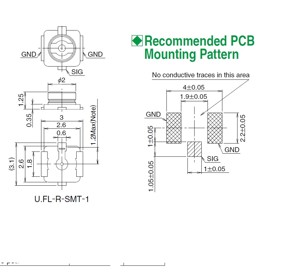 10PCS/U.FL-R-SMT-1  RF coaxial - огляд і ціна Ipex Connector