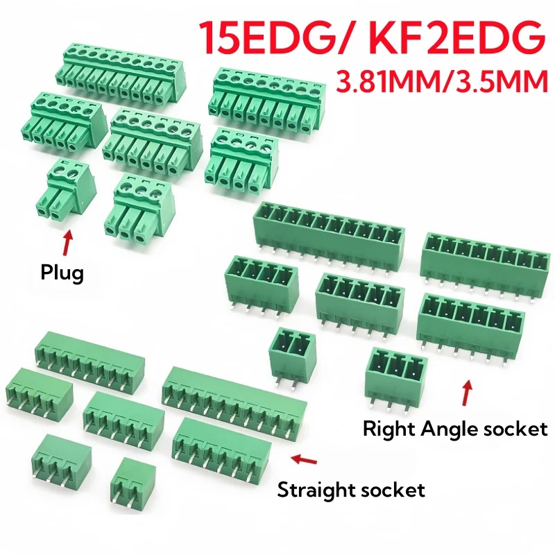 15EDG 3.81MM 3.5MM KF2EDG PCB  - огляд і ціна Screw Terminal Block