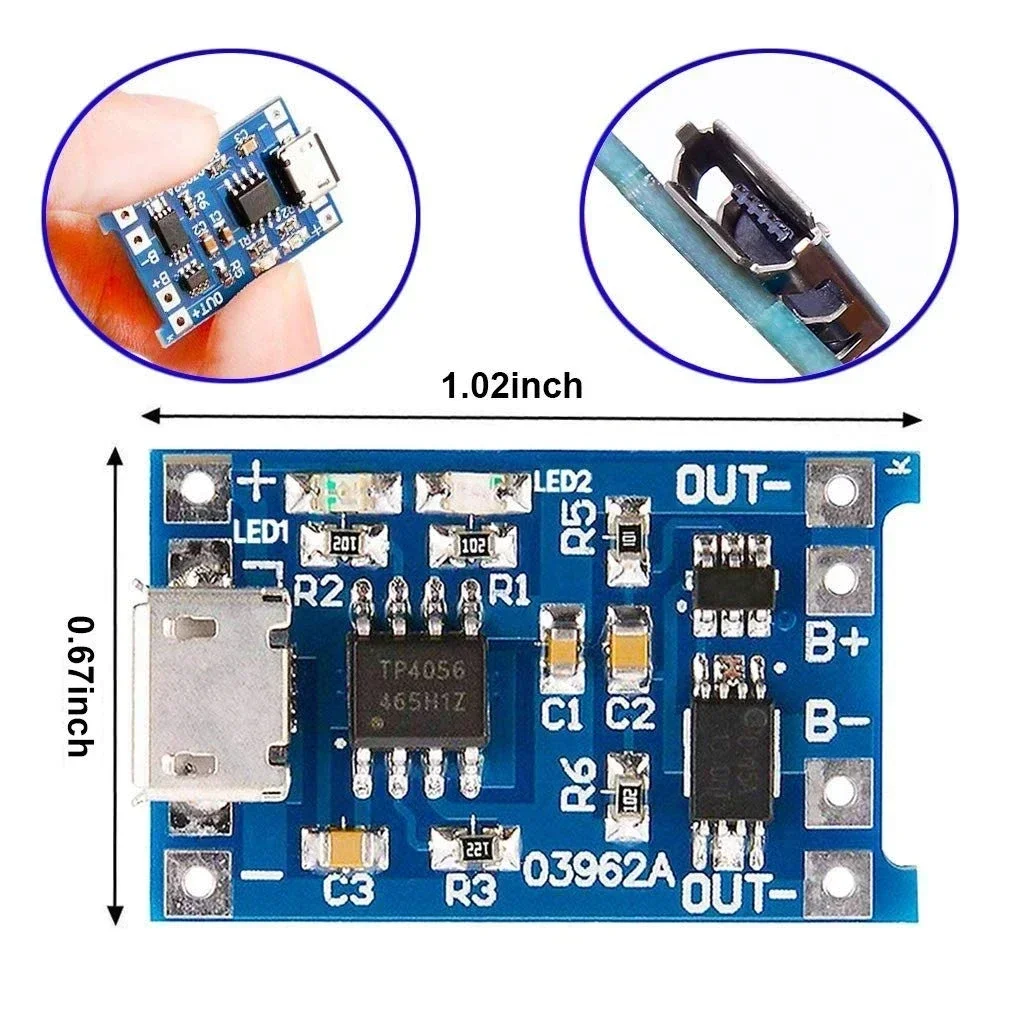 1-20Pcs Type-C/Micro/Mini USB  - огляд і ціна Li Ion Charger Module