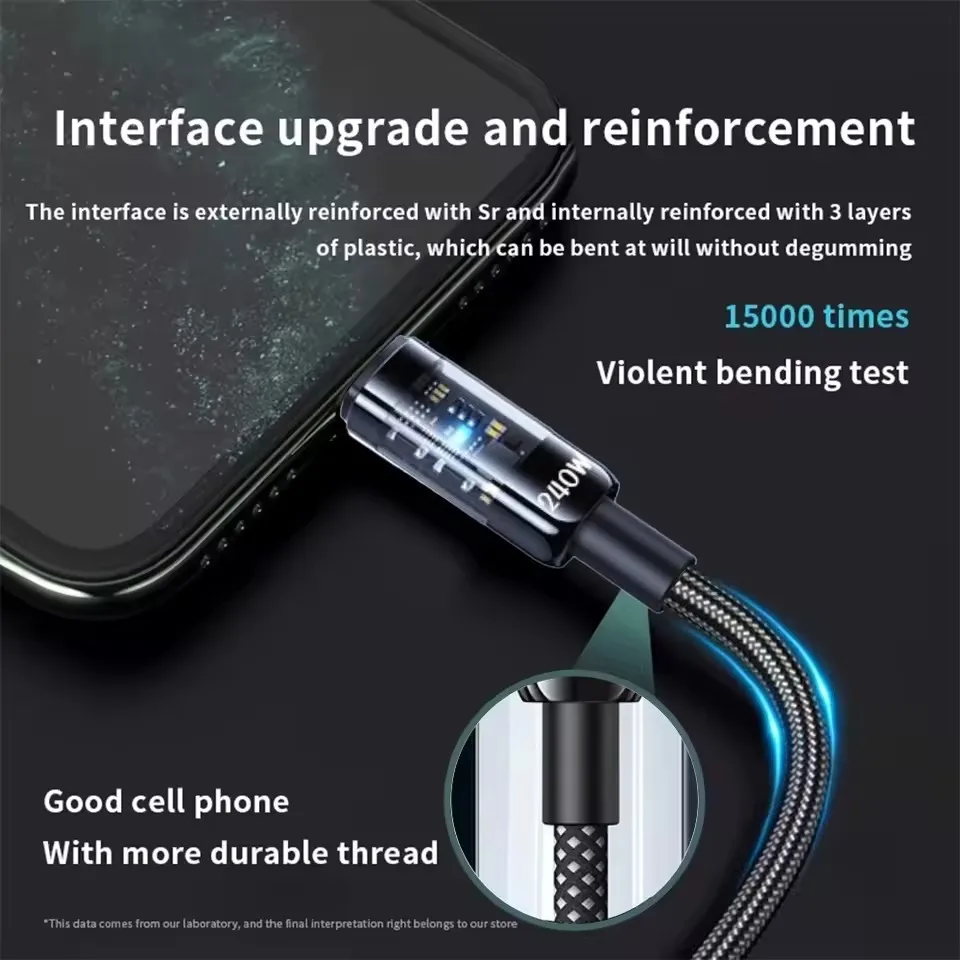 240W Nylon USB Type C Super Fa - огляд і ціна Usb C Cable