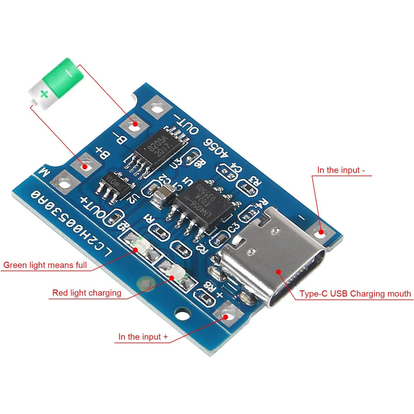 Lithium Battery Type C Chargin - огляд і ціна Tp4056 Module